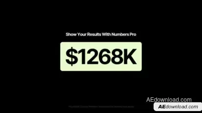 Numbers Pro Titles template preview