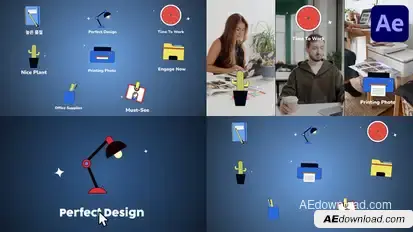 Office Icons And Titles for After Effects Titles template preview