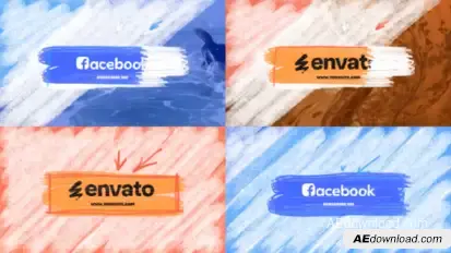 Paint Brush Logo Transitions for After Effects Logo Stings template preview