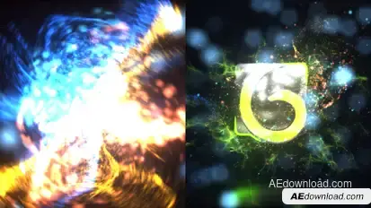 Particles Blast Logo Reveal Logo Stings template preview