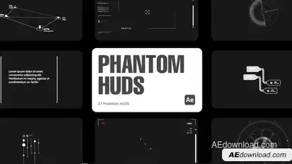 Phantom HUD for After Effects Elements template preview