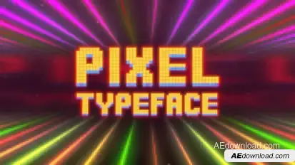 Pixel Alphabet Elements template preview