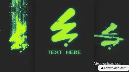 Pixel Glitch Logo Logo Stings template preview
