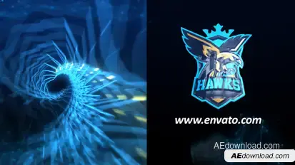Plexus Glitch Logo Reveal Logo Stings template preview