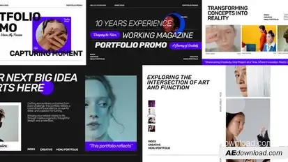 Portfolio Promo After Effect Video Displays template preview