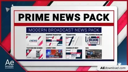 Prime News Pack broadcast-packages template preview