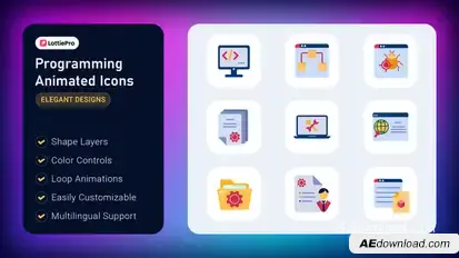 Programming Animated Icons Elements template preview
