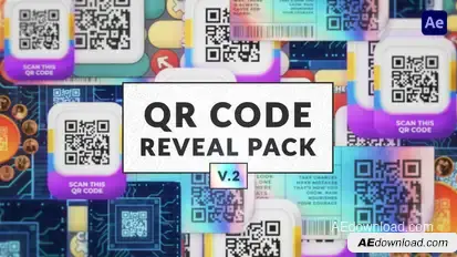 QR Code Reveal Pack 2 Elements template preview