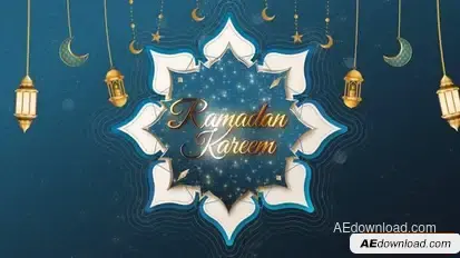 Ramadan Kareem Intro Logo Stings template preview