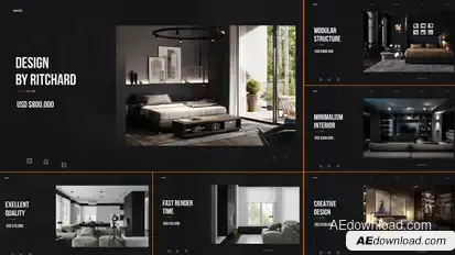 Real Estate / Interior Design Slideshow Video Displays template preview