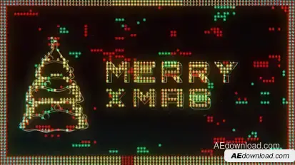 Retro Christmas Intro Titles template preview