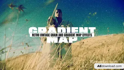 Retro Vintage Grain And Gradient Map Effects Elements template preview