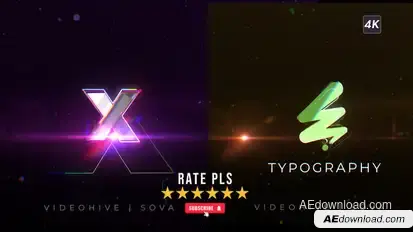 RGB Glitch Logo Logo Stings template preview
