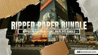 Ripped Paper Transitions & Overlays Bundle Elements template preview