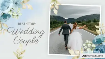Romantic Wedding Slideshow Video Displays template preview