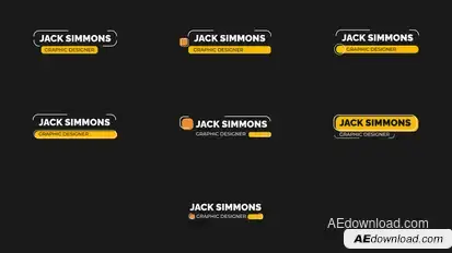 Simple Lower Thirds Elements template preview