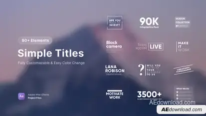Simple Titles Titles template preview
