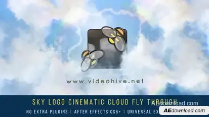 Sky Logo Cinematic Cloud Fly-Through Logo Stings template preview