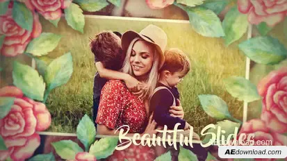 Flowers Lovely Slideshow Video Displays template preview