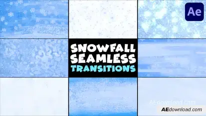 Snowfall Seamless Transitions | After Effects Elements template preview