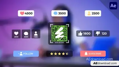 Social Media Elements template preview