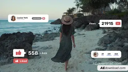 Social Media Elements Video Displays template preview