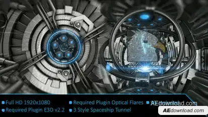 Spaceship Tunnel Logo Logo Stings template preview