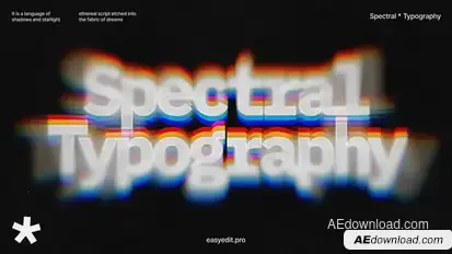 Spectral Typography Titles template preview