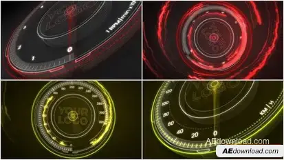 Speedometer Logo Animation Logo Stings template preview