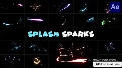Splash Sparks for After Effects Elements template preview