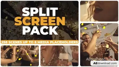 Split Screen Pack Video Displays template preview