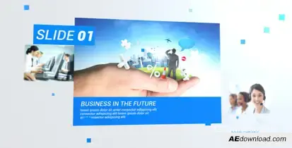 Square Corporate Presentation Video Displays template preview