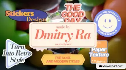 Stickers Titles Titles template preview