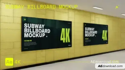 Subway Billboard Mockup Product Promo template preview