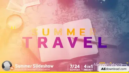 Summer Slideshow Video Displays template preview