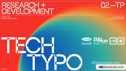 Tech Typography Titles template preview