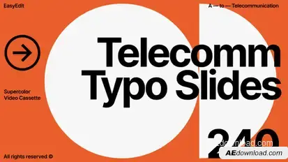 Telecomm Typo Slides Titles template preview