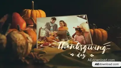 Thanksgiving Memories Slideshow Video Displays template preview