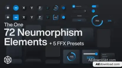 The One - 72 Neumorphism Elements Elements template preview