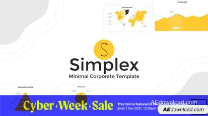 The Simplex. Animated Corporate Template Infographics template preview