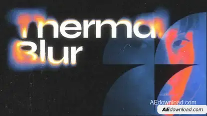 Thermal Blur Typography Titles template preview