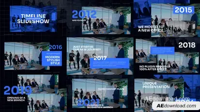 Timeline Slideshow Video Displays template preview