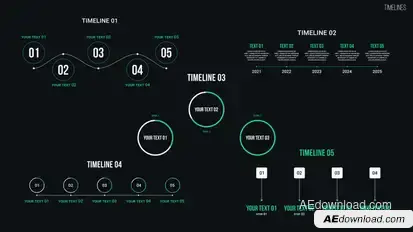Timelines Infographics template preview