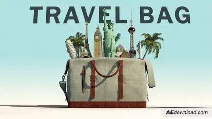 Travel Bag Logo Stings template preview