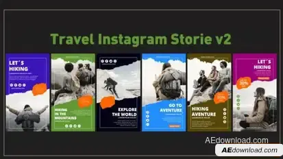 Travel Instagram Stories v2 Openers template preview