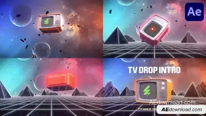 TV Drop Intro for After Effects Logo Stings template preview