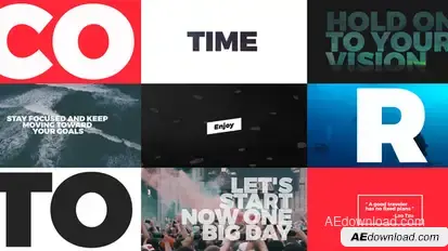 Motion titles Openers template preview