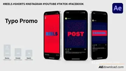Typo Promo | Reels / Shorts / Tik Tok Openers template preview