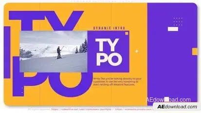 Typographic Clean Intro Openers template preview