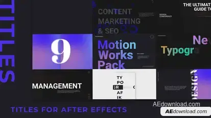 Typography Pack Titles Titles template preview